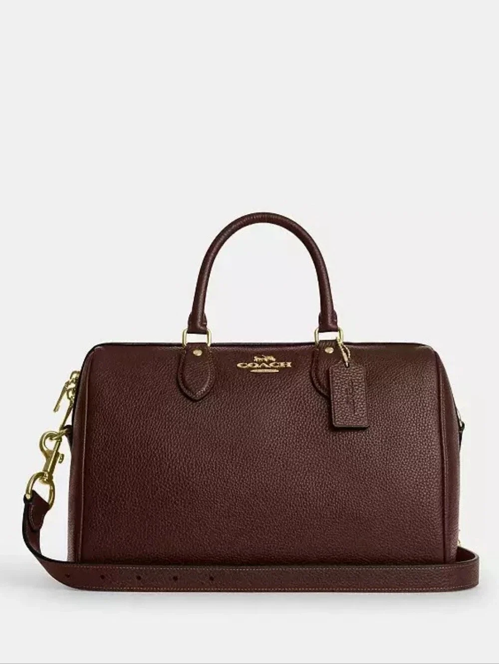 NWT! Coach Large Rowan Satchel In Gold/MAPLE 🍁 Style No. CES11
